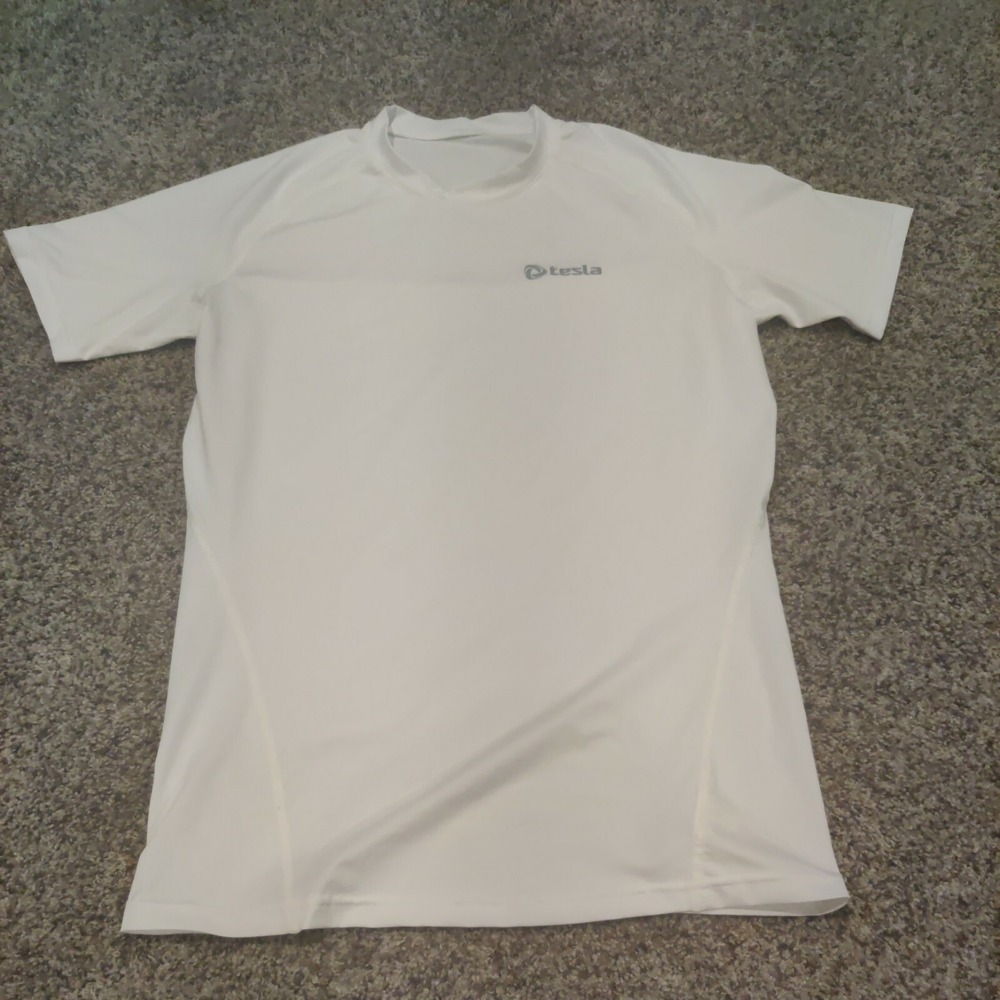 Mens Size 2XL Tesla 87% Polyester Shirt In Great Condition *
